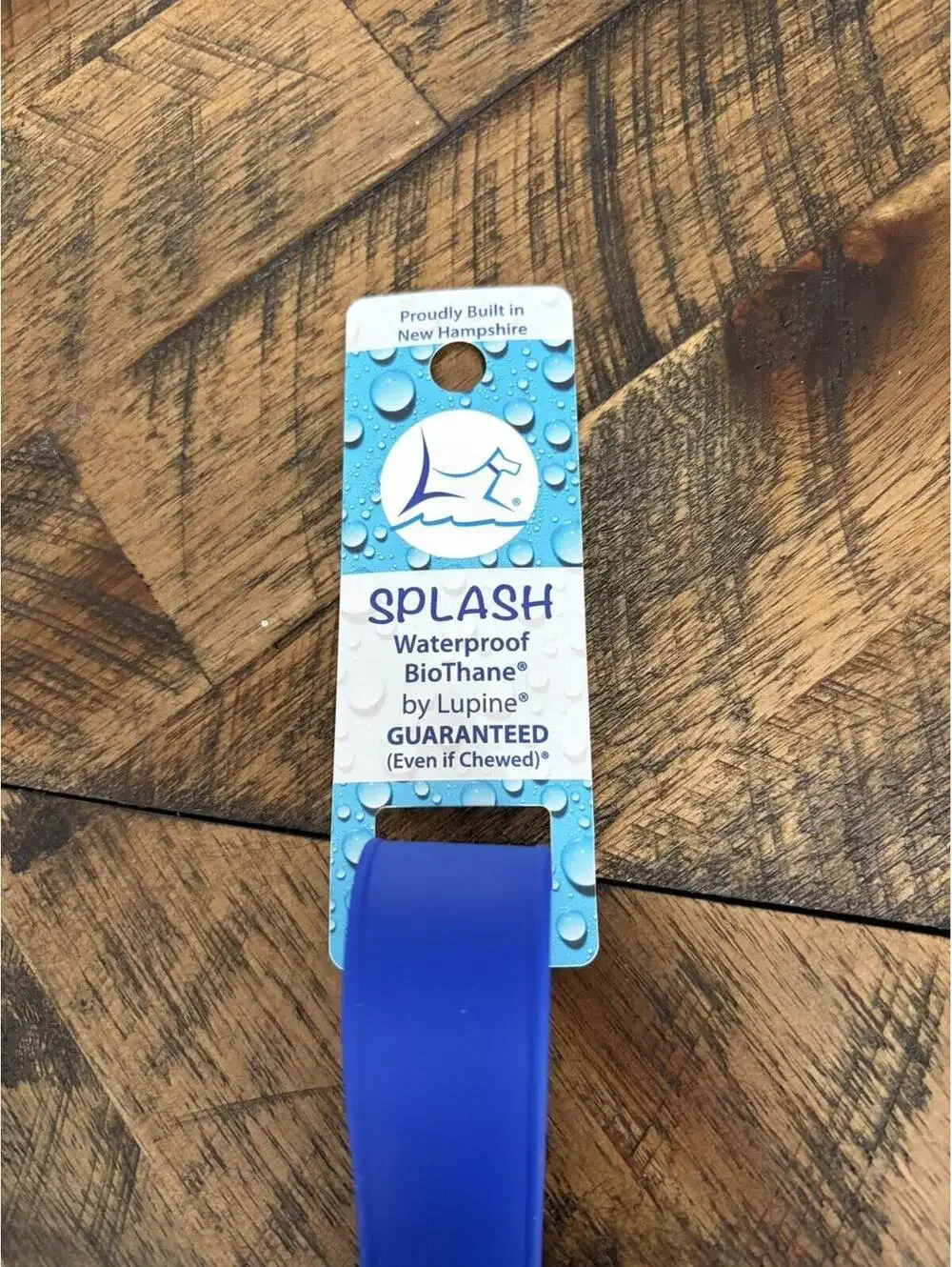 LupinePet Splash True Blue BioThane Dog Adjustable Collar (25 in - 31 in)
